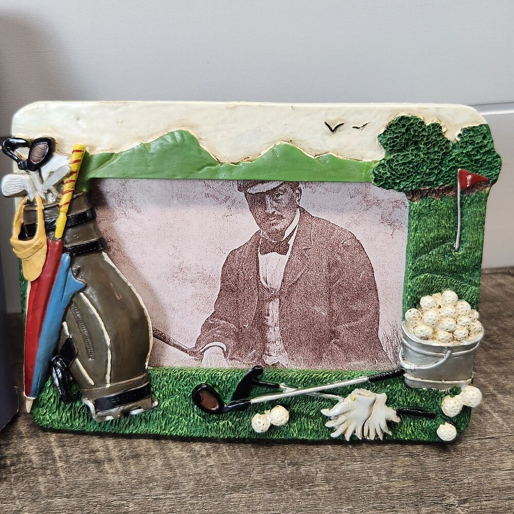 Golf Theme 3D 3.5x5 Photo Frame Americana Frame Collection Original Box Golfing